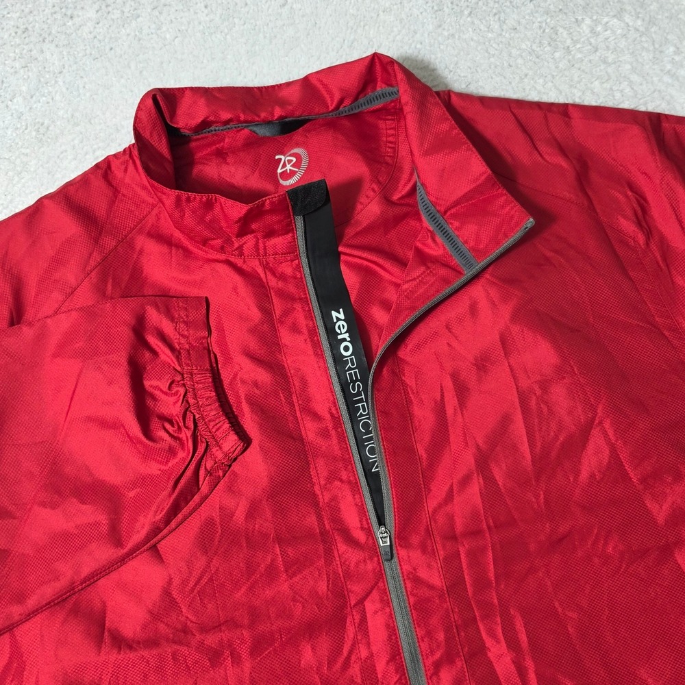 Zero Restriction Tour Series Jacket‎ Mens L Red L/S Full Zip Windbreaker 0174